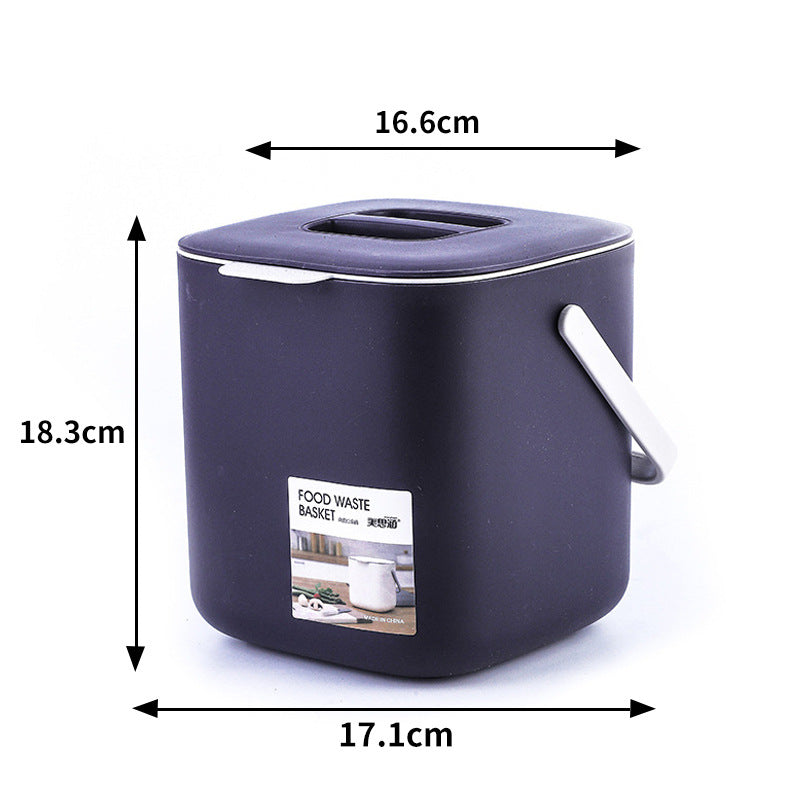 Portable Dual Compartment Kitchen Trash Can with Lid