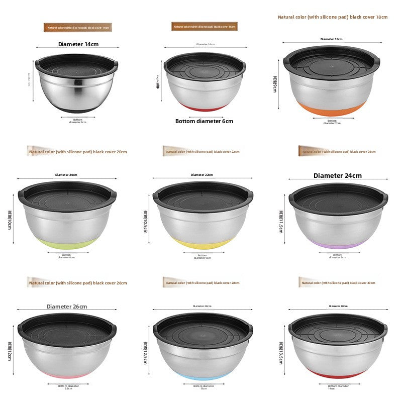 Stainless Steel Mixing Bowl with Silicone Base