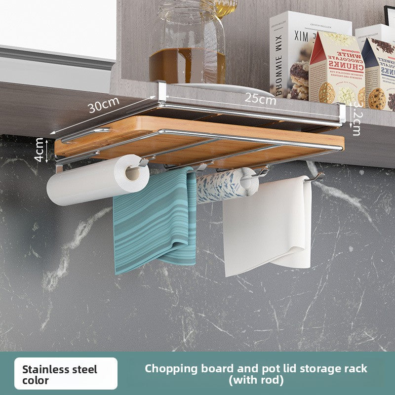 Kitchen stainless steel cabinet overhangs