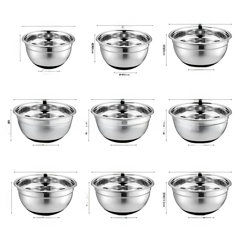 Stainless Steel Mixing Bowl with Silicone Base