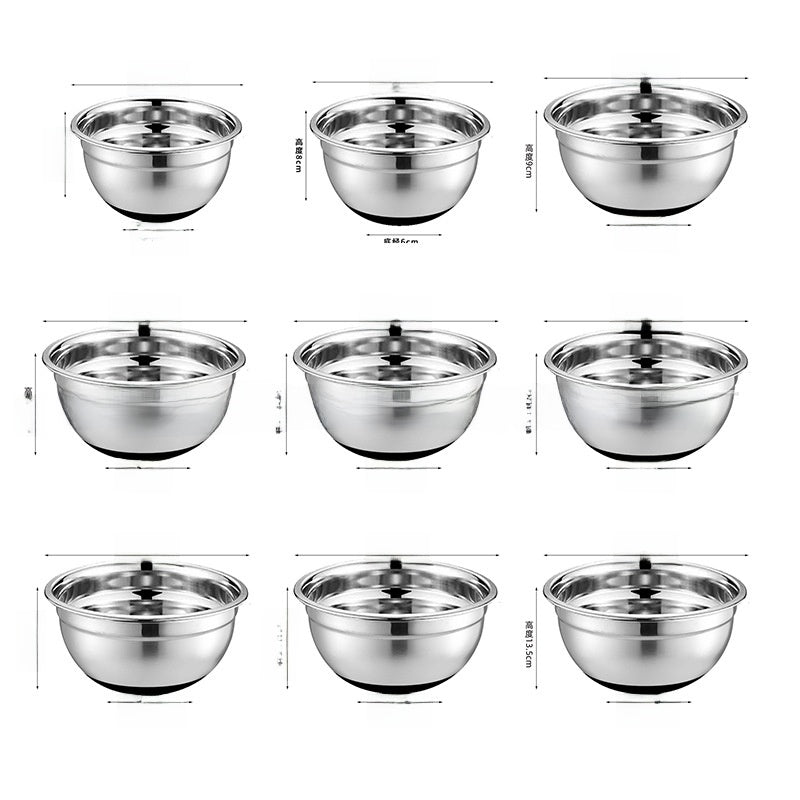 Stainless Steel Mixing Bowl with Silicone Base