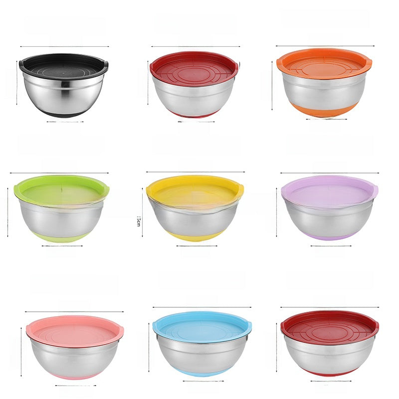 Stainless Steel Mixing Bowl with Silicone Base