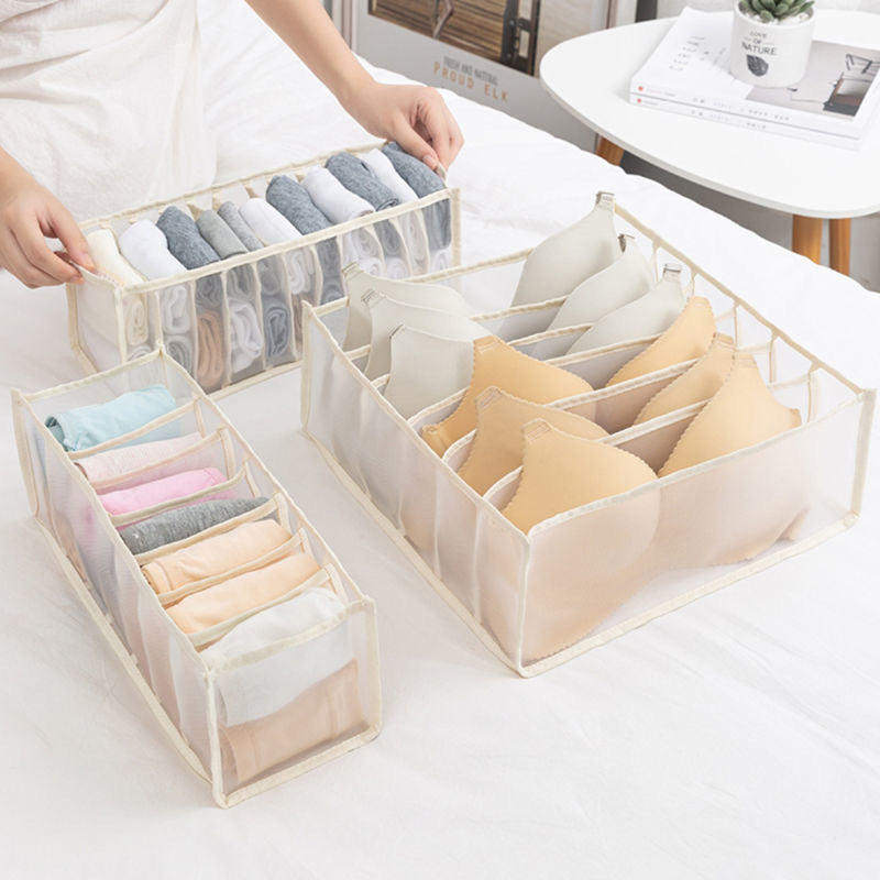 Underwear Drawer Storage Box with Multi Compartments