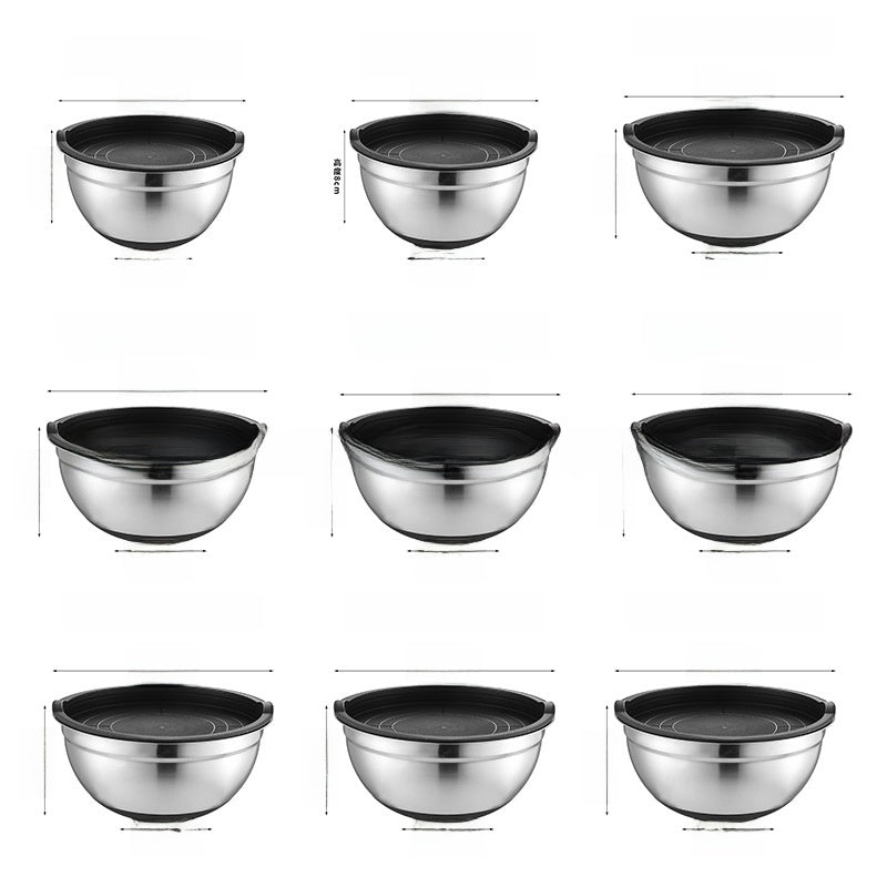 Stainless Steel Mixing Bowl with Silicone Base