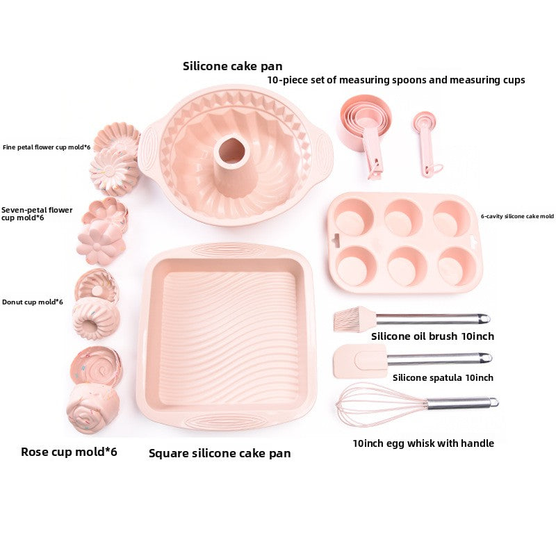 40-Piece Silicone Cake Mold Baking Tool Set