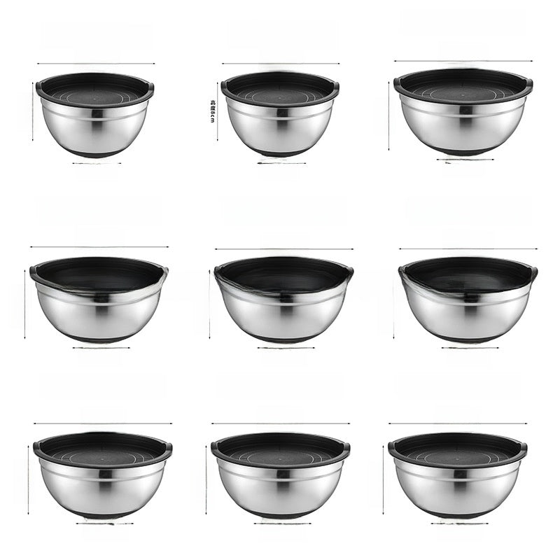 Stainless Steel Mixing Bowl with Silicone Base