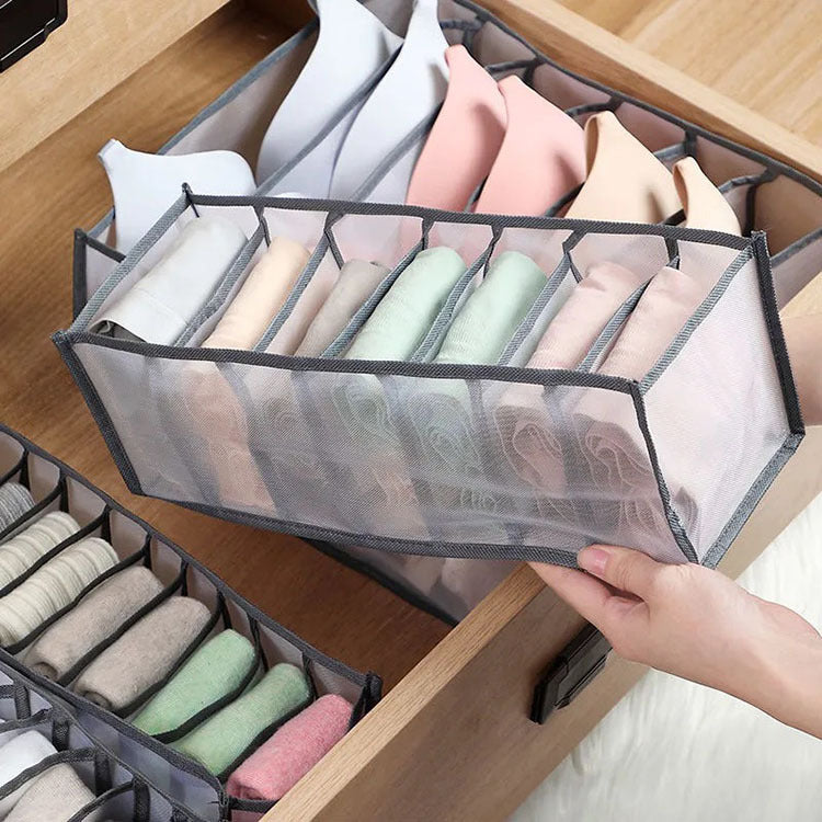 Underwear Drawer Storage Box with Multi Compartments