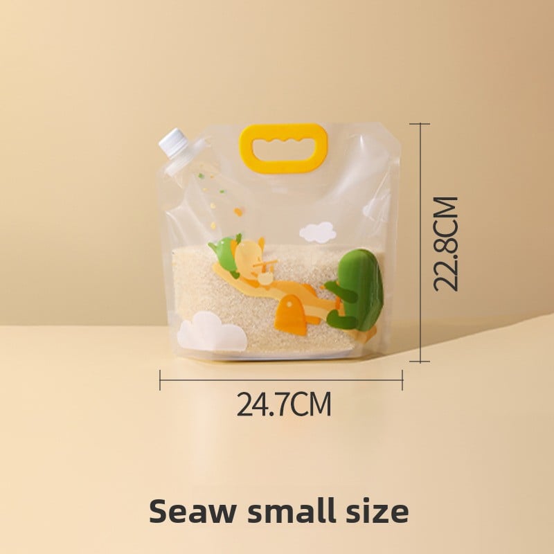 Grain and legume storage bags with airtight seals