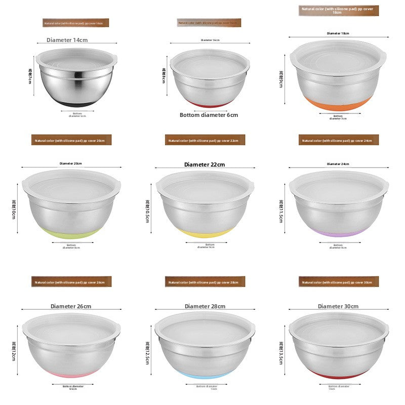 Stainless Steel Mixing Bowl with Silicone Base