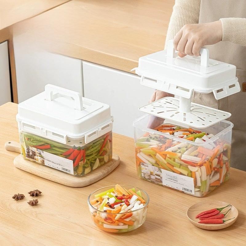 Household Plastic Pickle Jar with Airtight Lid