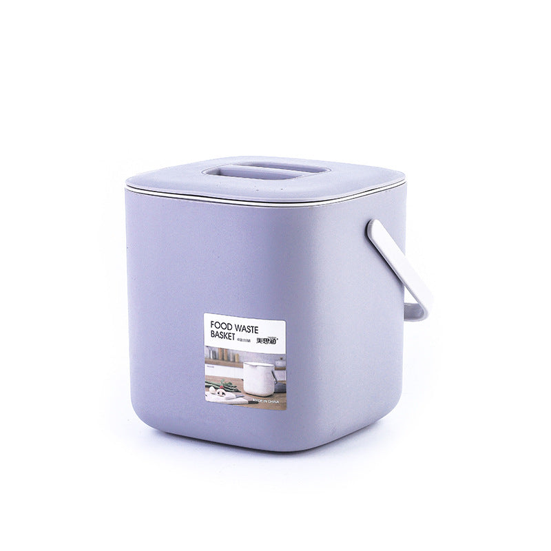 Portable Dual Compartment Kitchen Trash Can with Lid