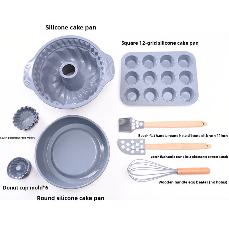 40-Piece Silicone Cake Mold Baking Tool Set