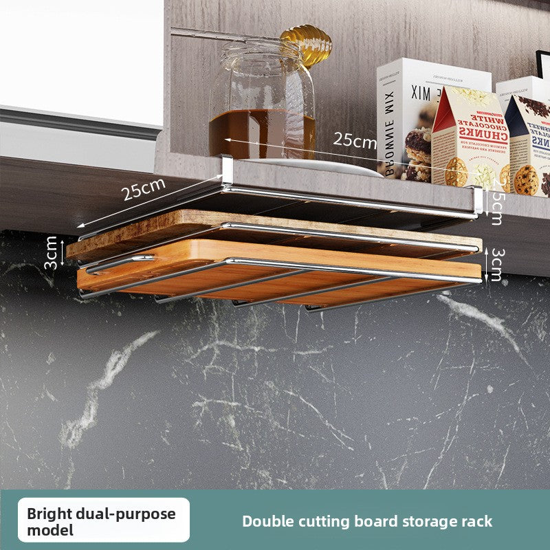 Kitchen stainless steel cabinet overhangs