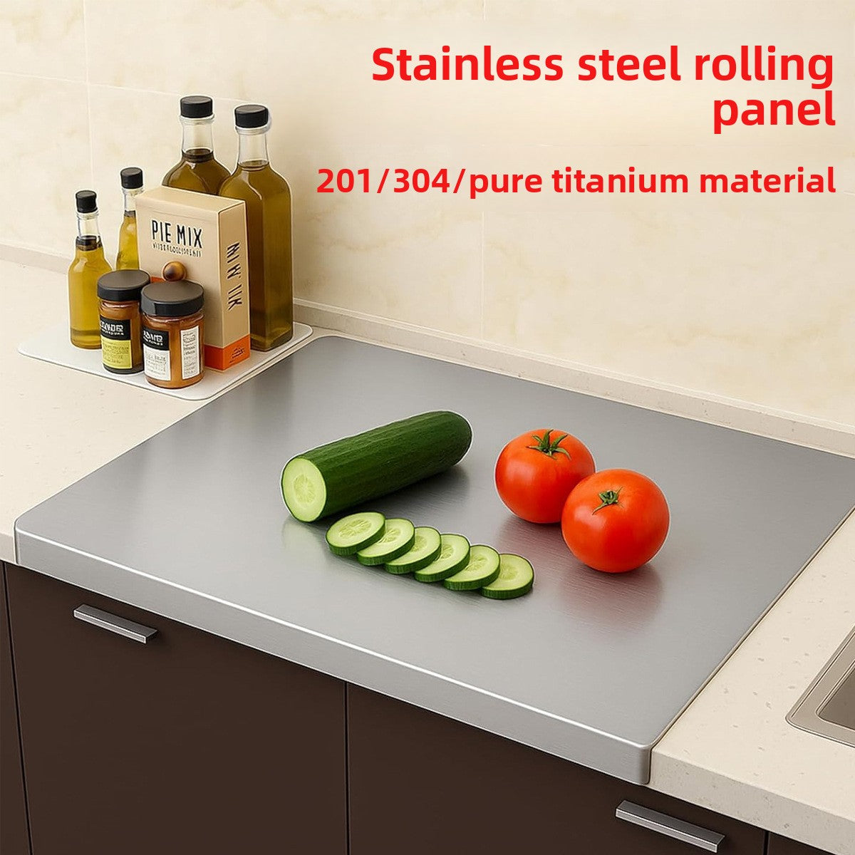 Stainless Steel Kitchen Board for Baking and Chopping