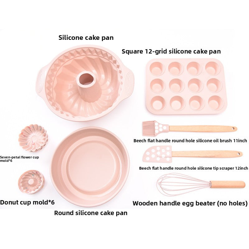 40-Piece Silicone Cake Mold Baking Tool Set