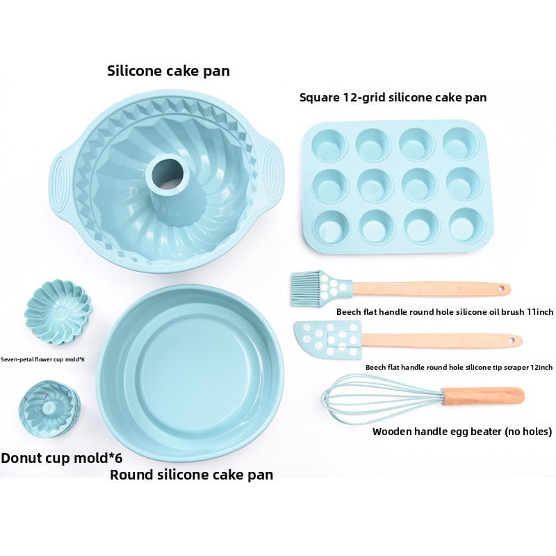 40-Piece Silicone Cake Mold Baking Tool Set
