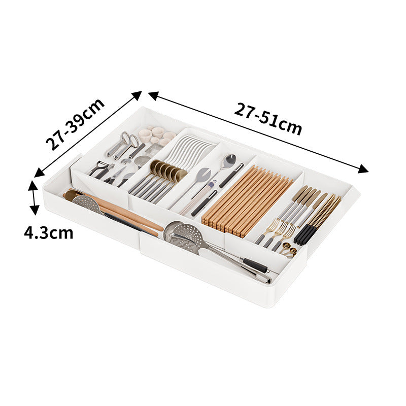 Retractable Kitchen Drawer Organizer Box