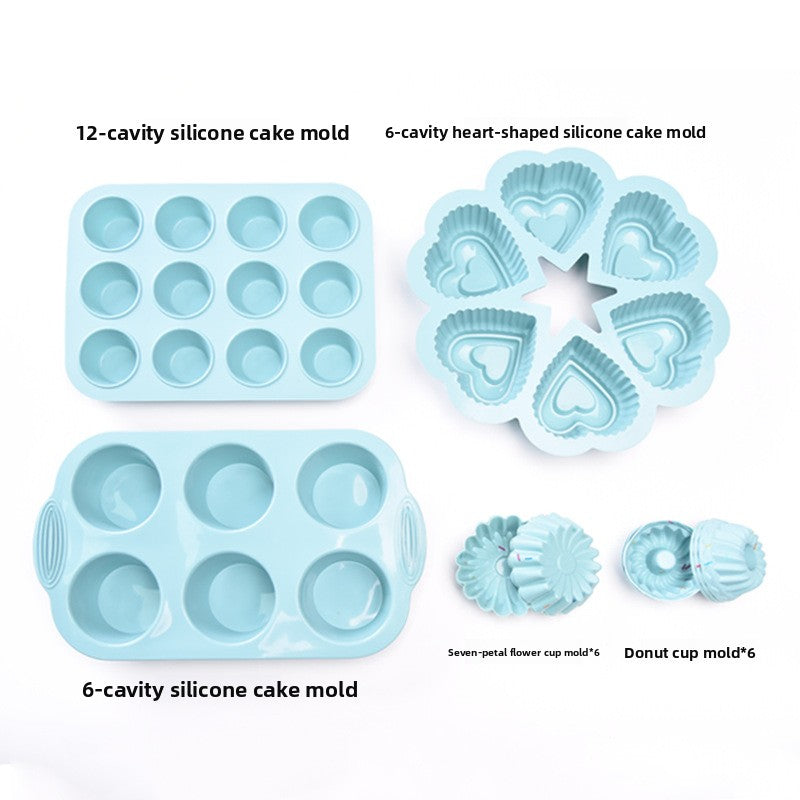 40-Piece Silicone Cake Mold Baking Tool Set
