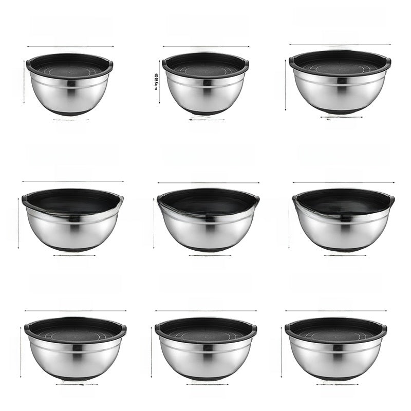 Stainless Steel Mixing Bowl with Silicone Base