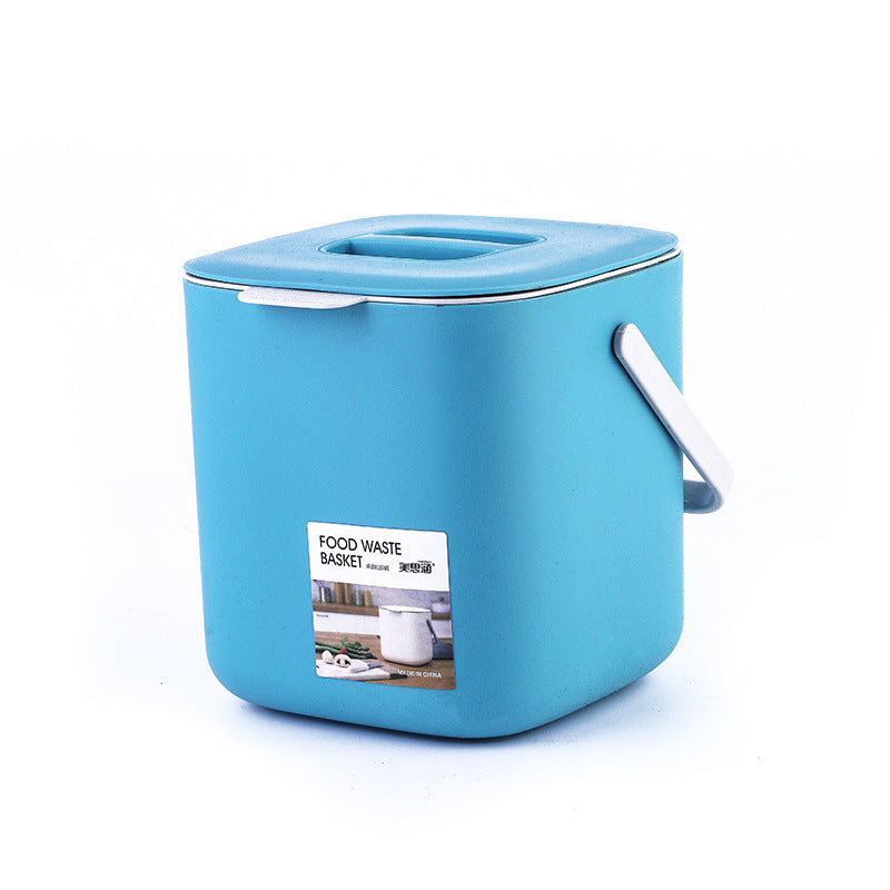 Portable Dual Compartment Kitchen Trash Can with Lid
