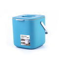 Portable Dual Compartment Kitchen Trash Can with Lid