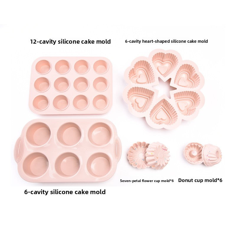 40-Piece Silicone Cake Mold Baking Tool Set