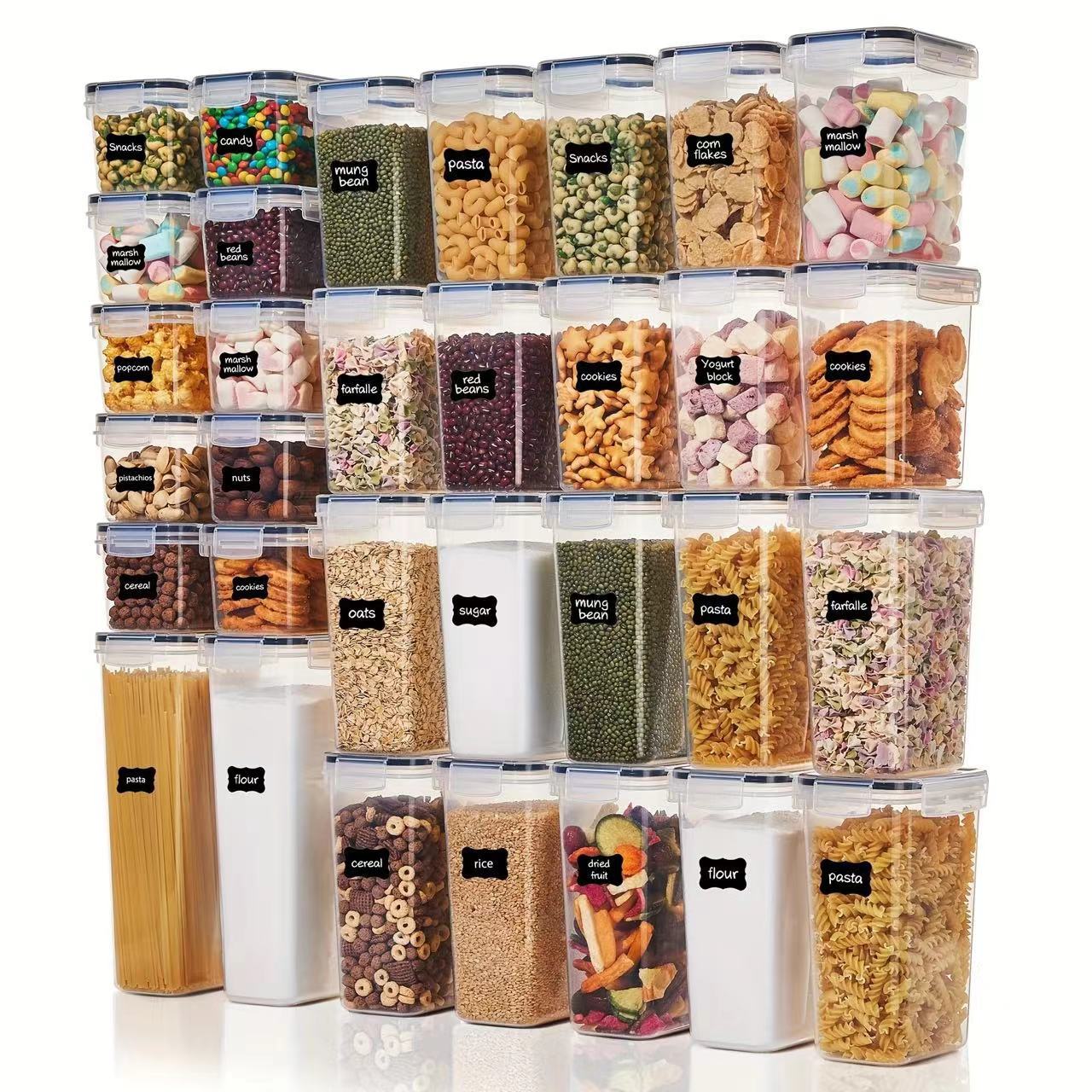 32-Piece Plastic Food Storage Containers Set