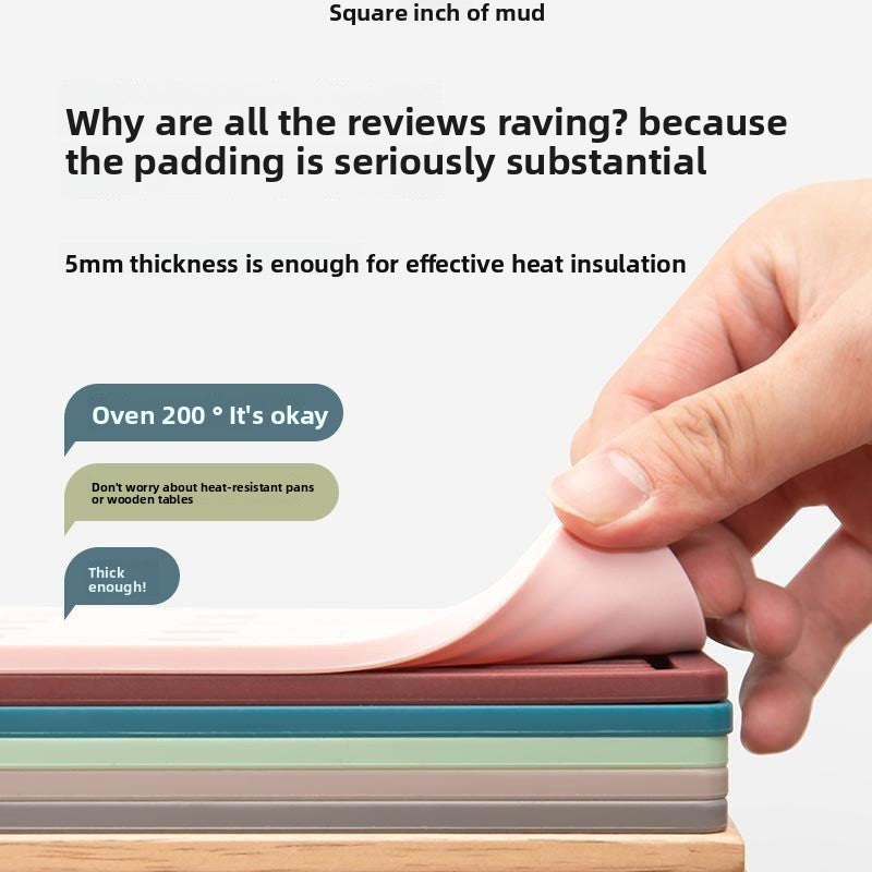 Silicone Heat Insulation Mat for Kitchen Countertop and Dining