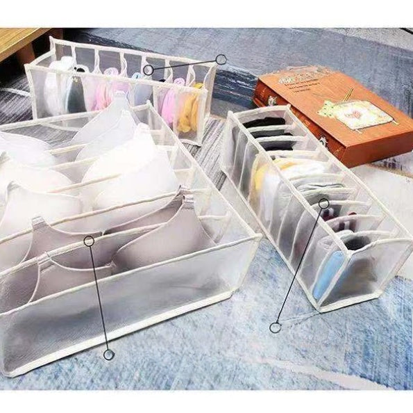Underwear Drawer Storage Box with Multi Compartments