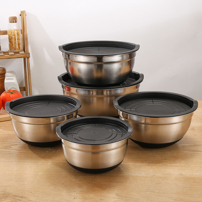 Stainless Steel Mixing Bowl with Silicone Base