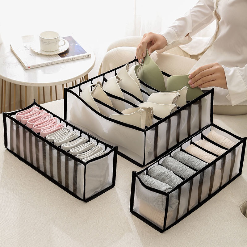 Underwear Drawer Storage Box with Multi Compartments
