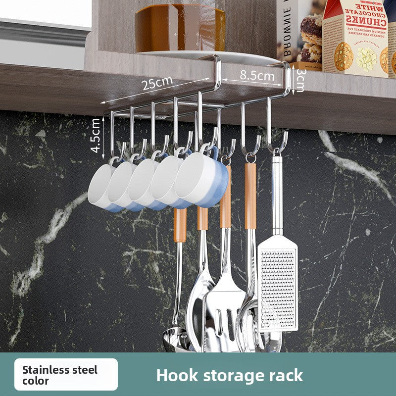 Kitchen stainless steel cabinet overhangs