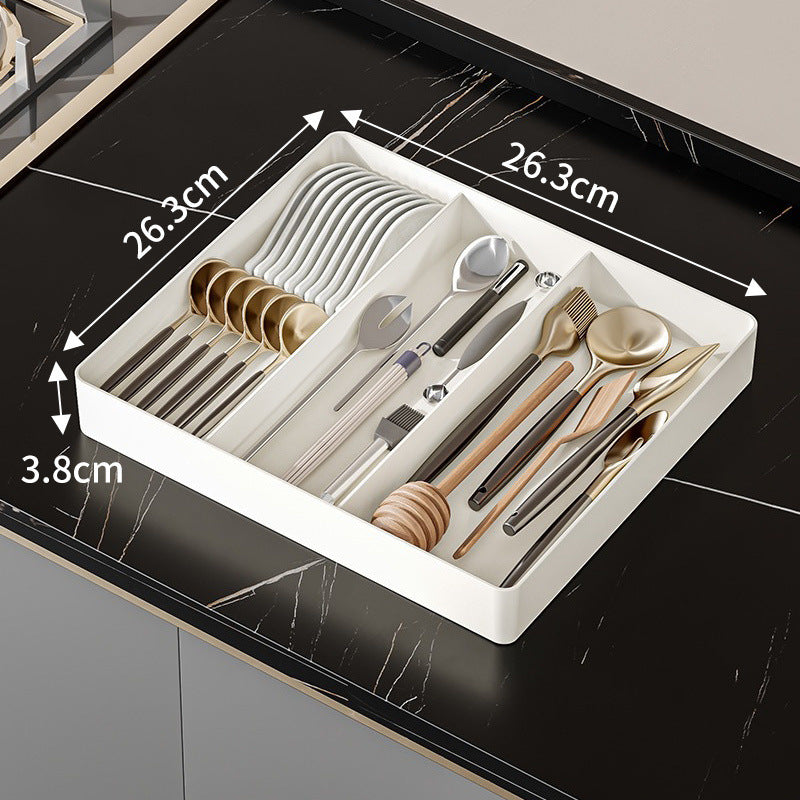 Retractable Kitchen Drawer Organizer Box