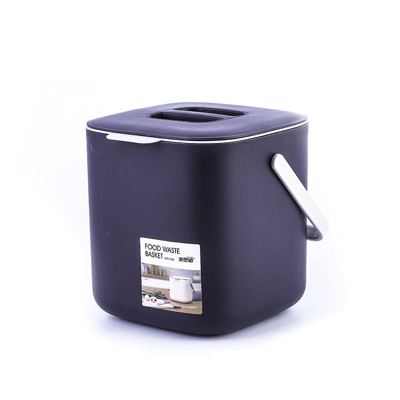 Portable Dual Compartment Kitchen Trash Can with Lid