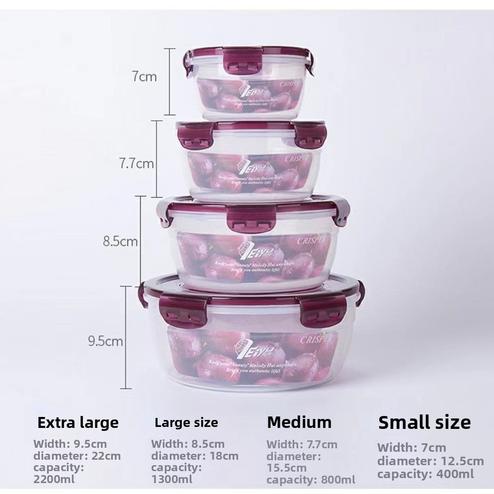 Round food storage box