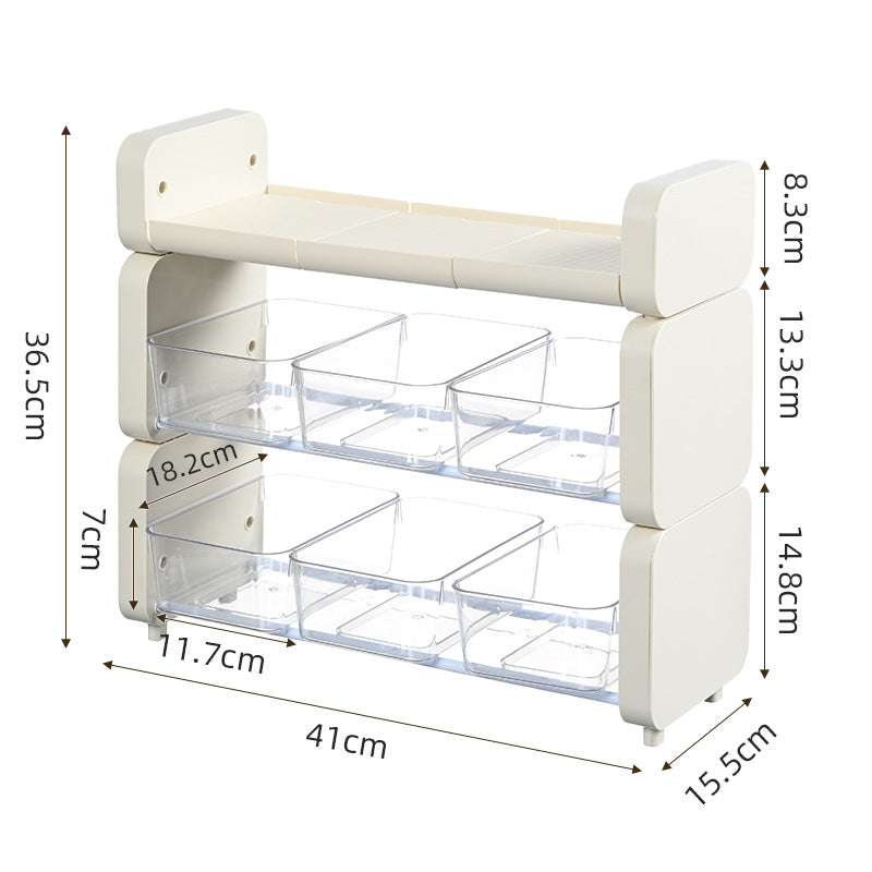 Rotating Kitchen Storage Rack with Multiple Compartments