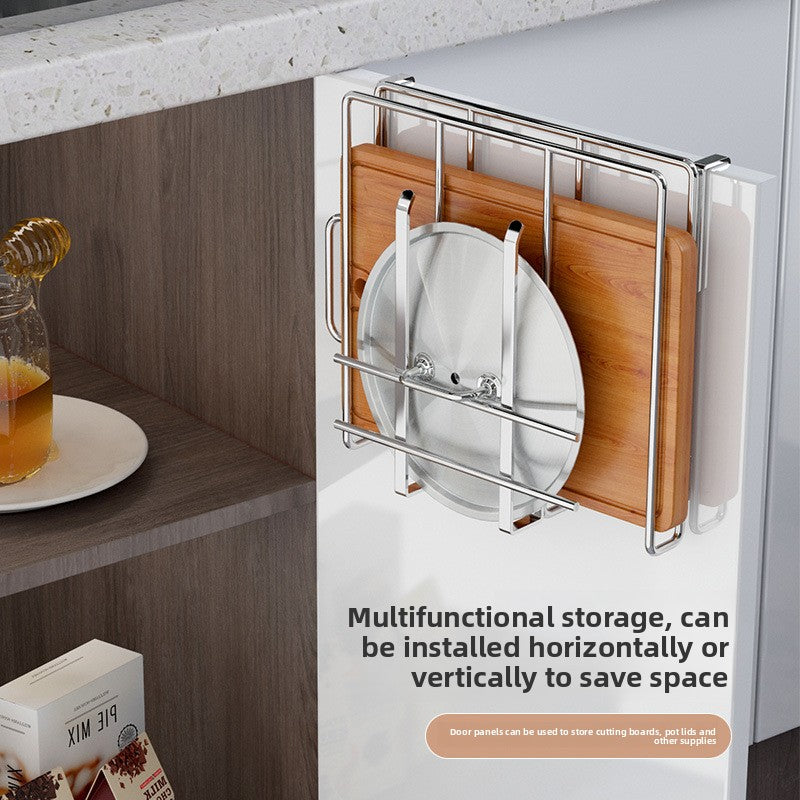 Kitchen stainless steel cabinet overhangs