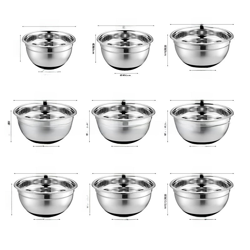 Stainless Steel Mixing Bowl with Silicone Base